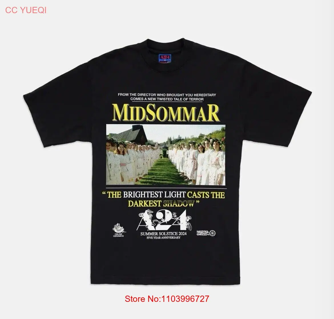 Online Ceramics x Midsommar | Darkest Shadow Tee - A24 Movie | Size L In Hand