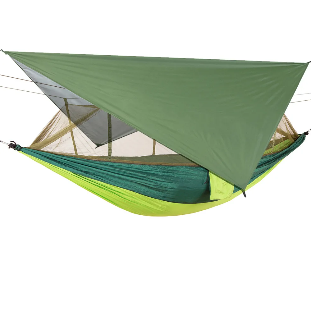 Waterproof Sun Canopy Hammock Combo With Mosquito Net Indoor Patio Relax Aerial Swing Hanging Chair