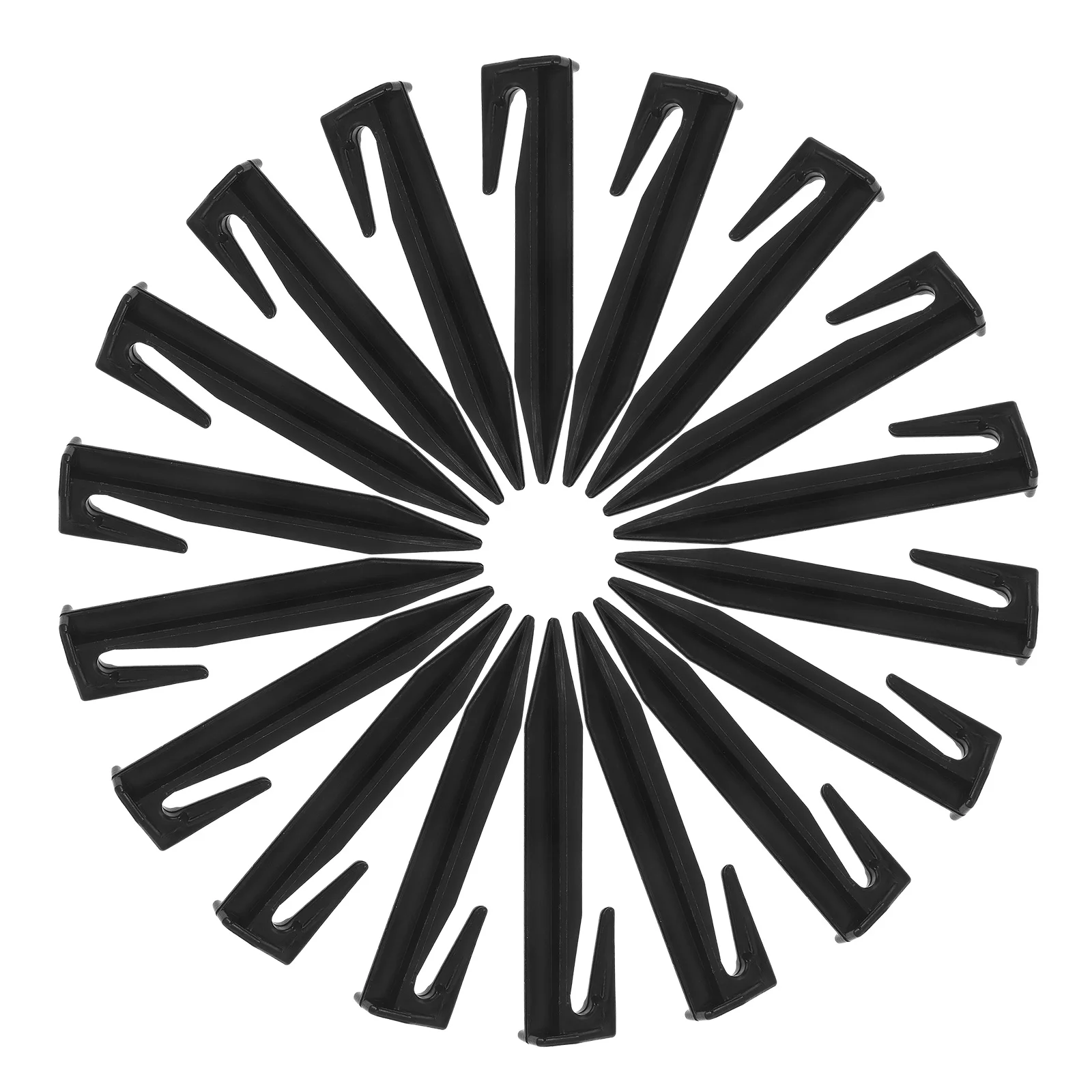 

100pcs Lawn Mower Ground Spikes Heavy Duty Garden Staples Durable Plastic Stakes For High Wind Outdoor Camping Tent Canopy