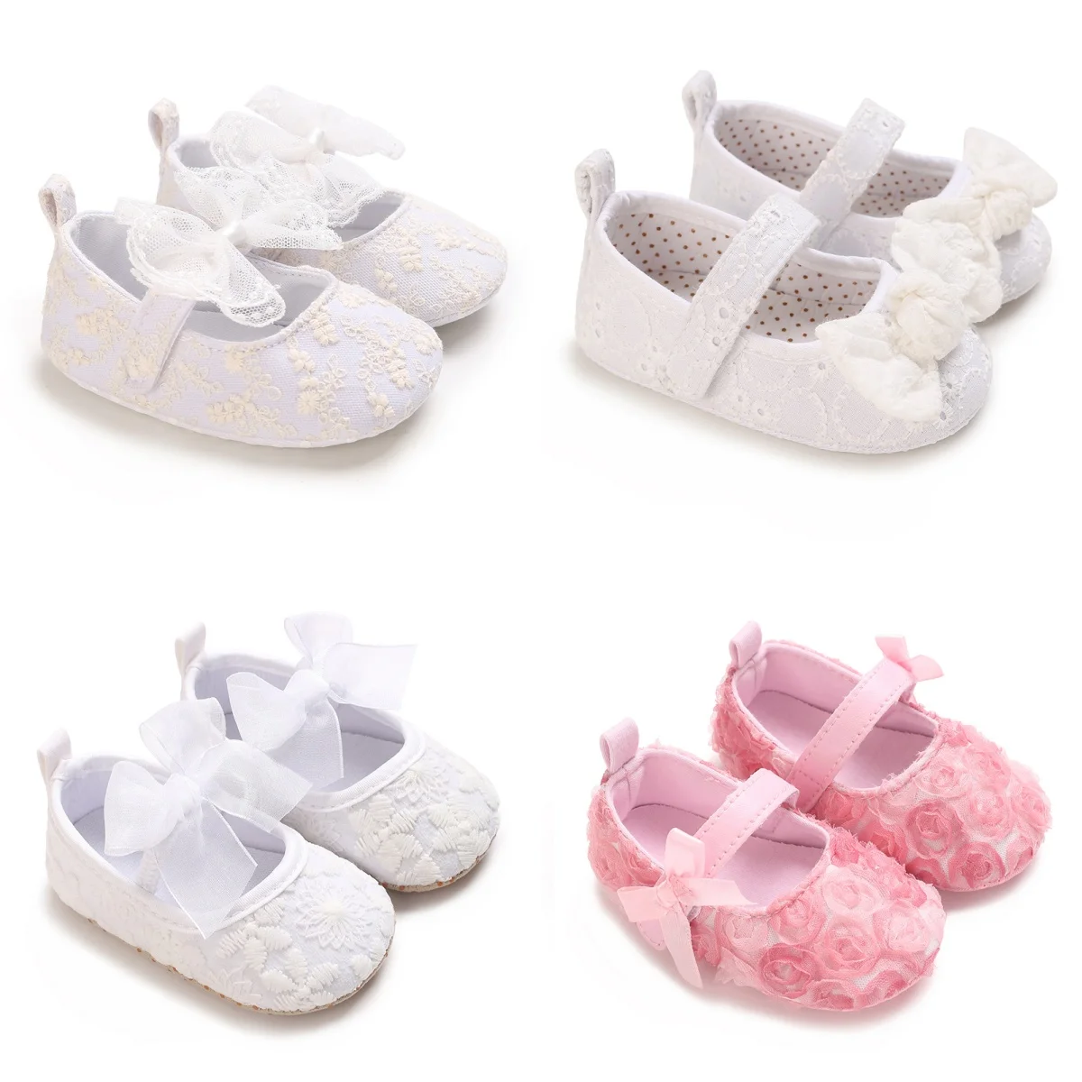 

Spring and Autumn Season O-18 Months Baby ToddlerShoes with Anti-slip Soft Rubber Sole Children's Shoes withLove Embroidery Prin