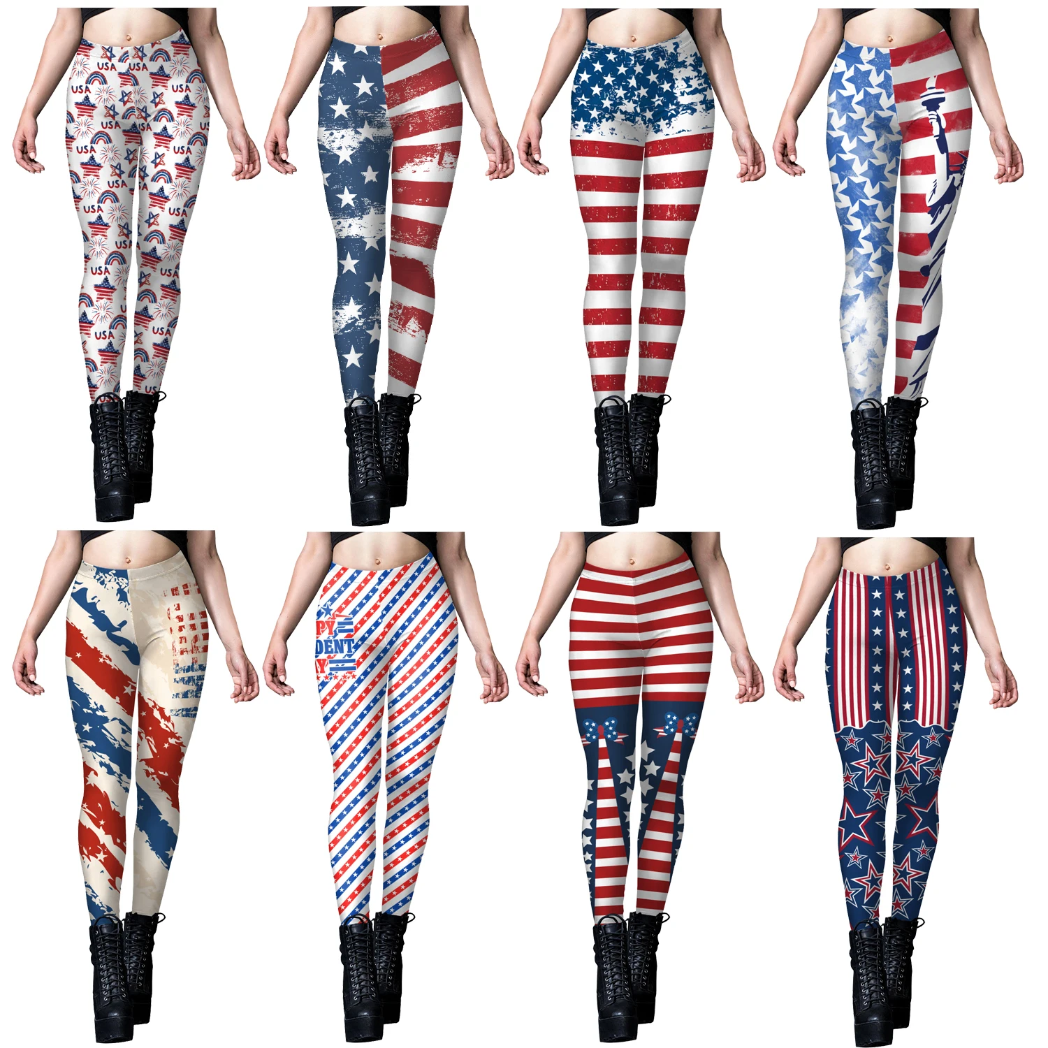 Zawaland Fashion Leggings for Women Workout Pants 3D Digital Printing Stripe Sexy Leggings Slim High Waist Leggings