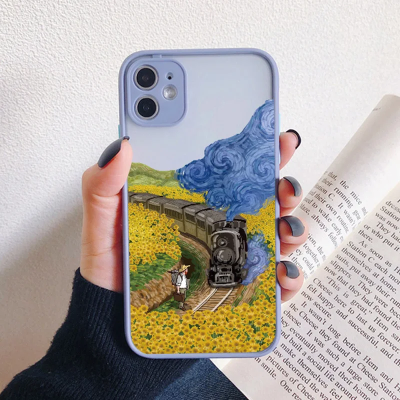 Van Gogh Art Starry Night Oil Painting Phone Case For iPhone 16 15 11 14 12 13 Mini Pro Max XR XS 7 8 Plus SE20 Aesthetics Cover
