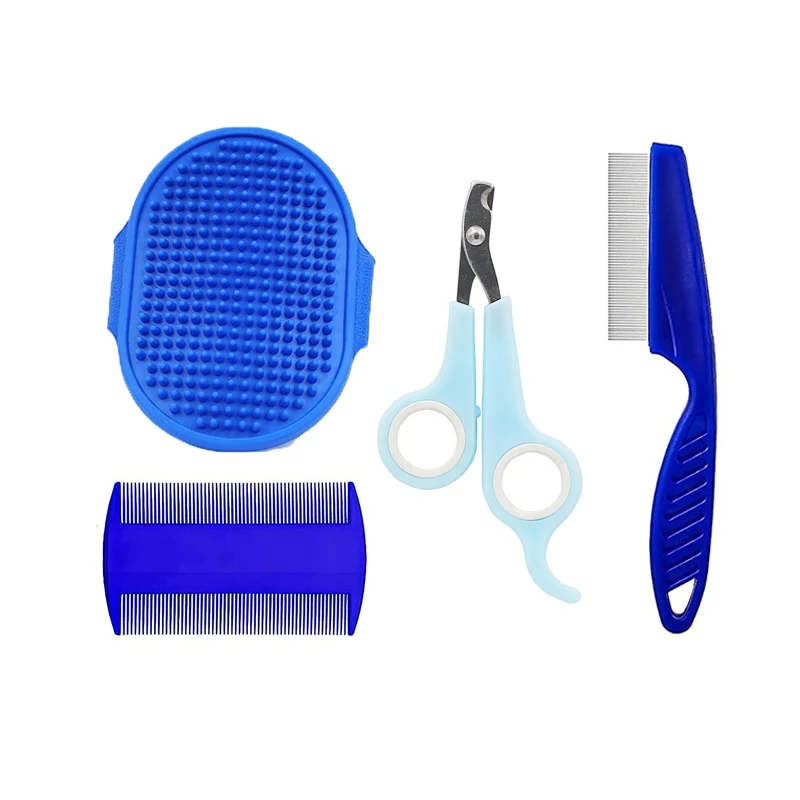 4-teiliges Kaninchen-Pflegeset mit Tränenfleckenentferner, Kämmen, Krallenschere, Doppelseitiger Shampoo-Badebürste, Hamster- und Kaninchenzubehör – Detail 8