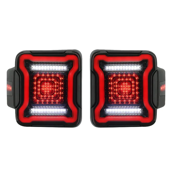 TELLIKA Tail lights with Reverse Light Turn Signal Lamp Running Side Marker LED Tail Light for JT pickup Accessories