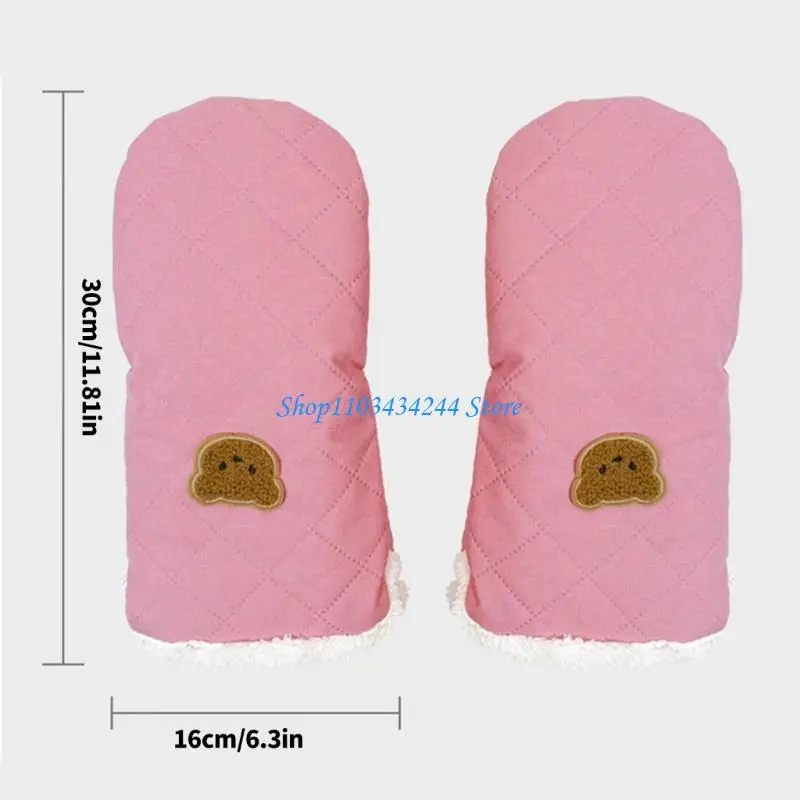 1 Pair Easy To Install Strollers Gloves With Closures For Quick Use On Most Infant Carriages Keeping Hands Dry