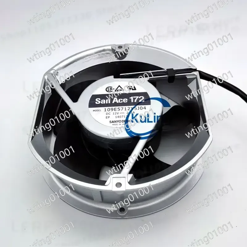 for Japan Sanyo 109E5712Y5J04 12V 2.3A 170mm Metal Chassis Powerful Ventilation Blower Hot Selling High Performance Durable