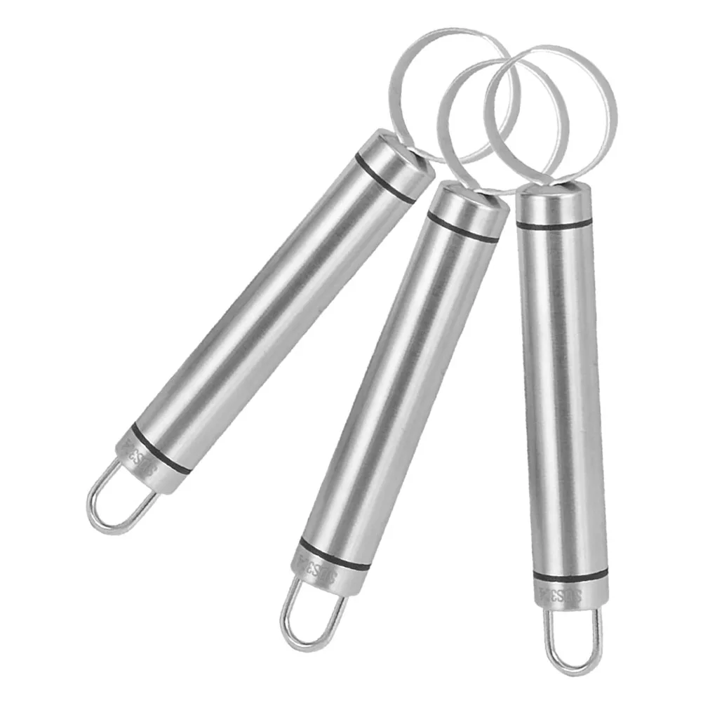 

3Pcs Stainless Steel Fruit Corer Peach Core Remover Kitchen Tool Apple Pear Cherry Olive Date Pit Removing Tool