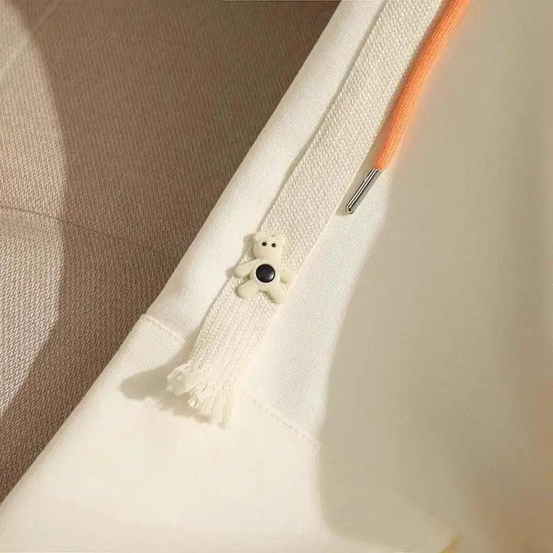 Women's Winter Autumn Tops Sweatshirt Hooded Padded Thickened Fake Two Pieces Splicing Large Size Vintage Comfortable Leisure