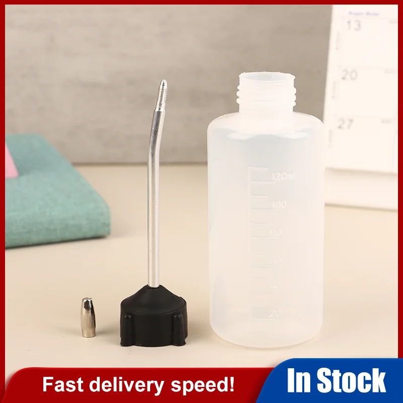 1 PC PE 120ML พลาสติกยาวหัวฉีดหม้อน้ํามัน Dispenser จักรเย็บผ้า Oiler ขวดน้ํามันแบบพกพา EXTENDED Spout Oil Sprayer