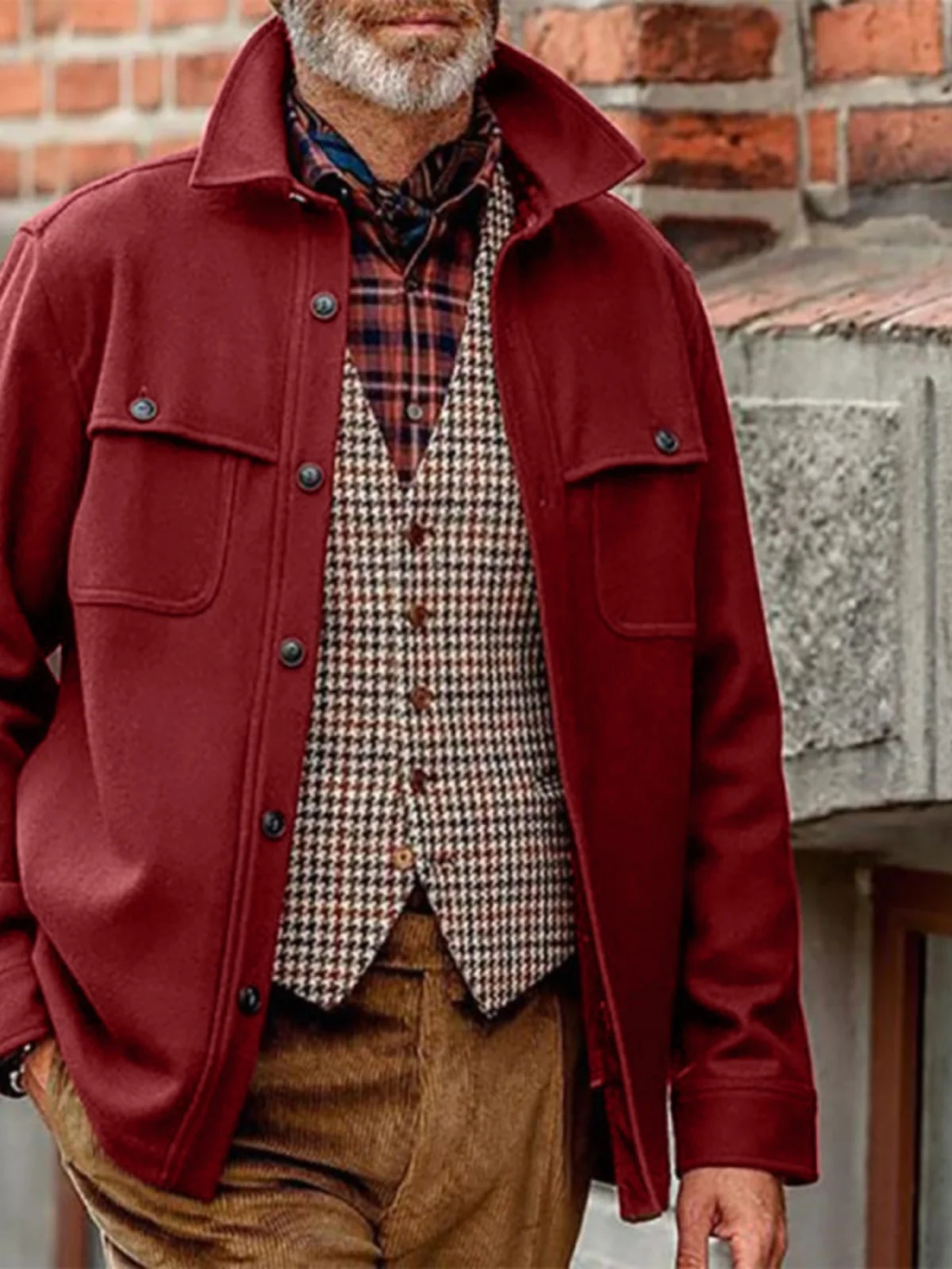 

Faionable Urban Men's Jaet, осенне-зимняя тяжелая легкая молодежная верхняя одежда на одной пуговице Maturi, длинная све