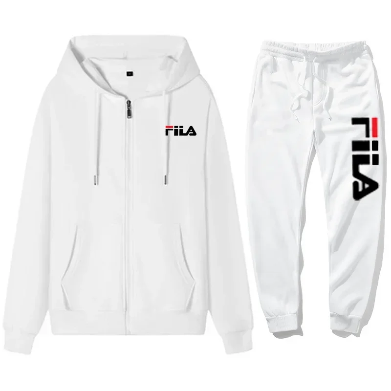 

Autumn and winter men's sportswear sets, men's zippered sweatshirts and sportswear pants, suitable for autumn and winter fitness
