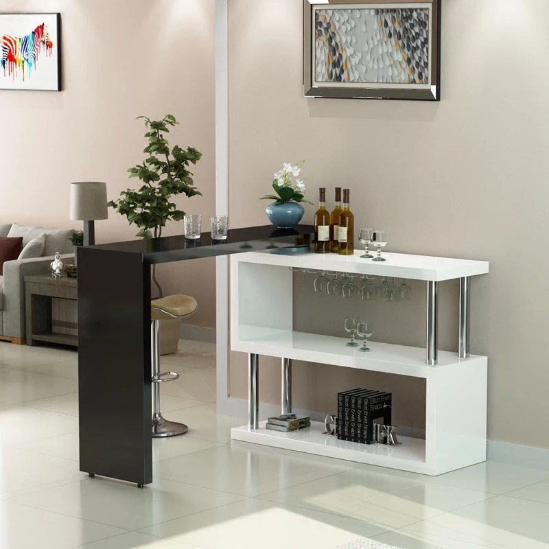 Modern simple fashion bar table partition living room paint free rotary bar table household wine cabinet residential furniture