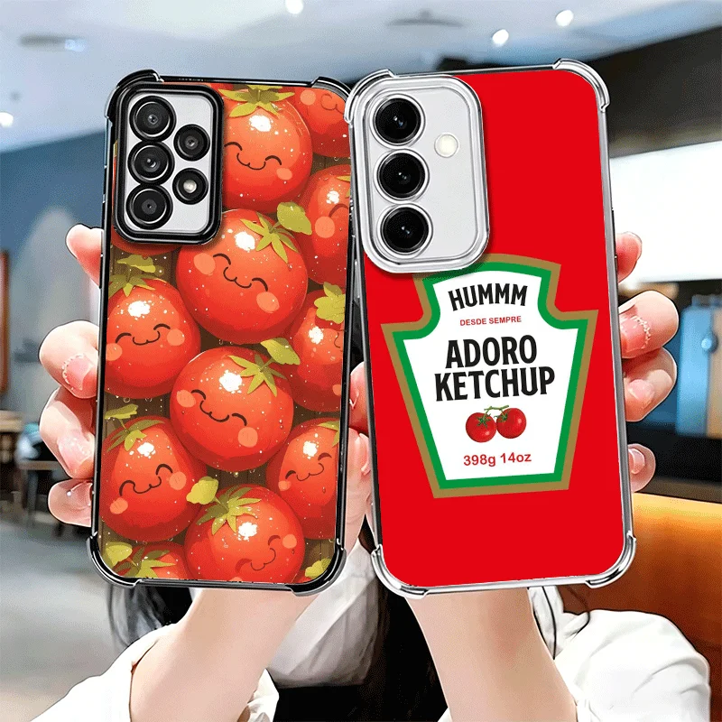 Funda de teléfono suave Lamb Heinz Tomato Ketchup para Samsung A17 A27 A07 A37 A57 A16 A56 A15 A55 A14 A54 A13 A53 A26 A36 A25 A35 A24 A3