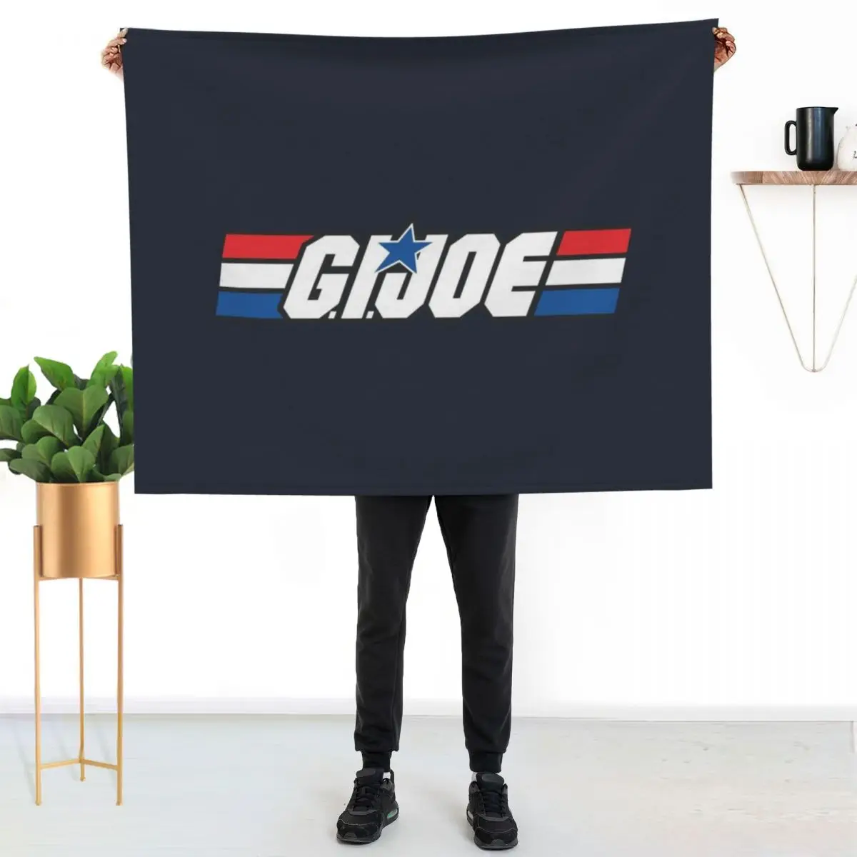 

Gi Joe Logo Design Throw Blanket Fade Resistant Durable Throw Blanket