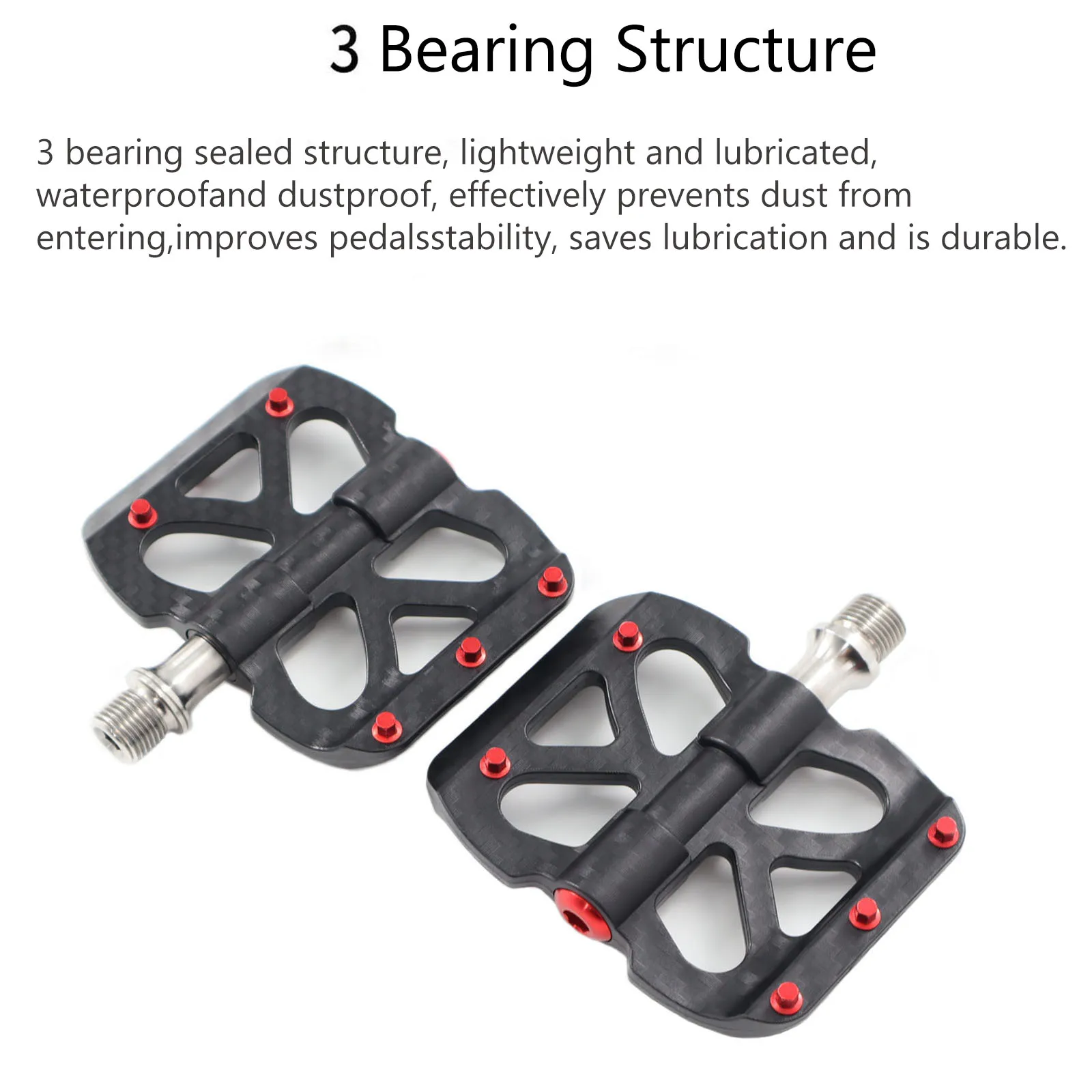 

TESNO Сверхлегкие велосипедные педали из углеродного волокна 3 подшипника MTB шоссейный велосипед Нескользящие быстросъемные титановые 14 мм универсальные