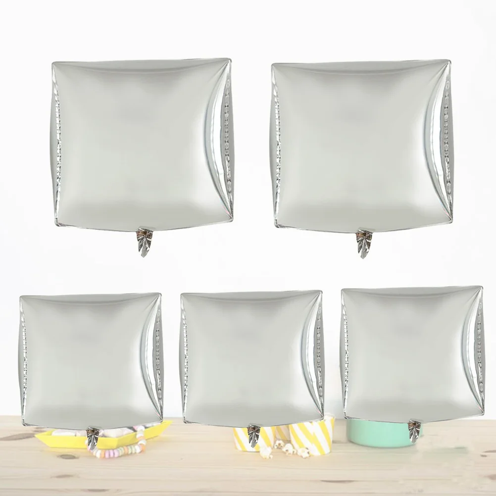 

5pcs 24Inch Aluminum Film Balloon Party Supplies Birthday Wedding Kids Party Decoration Cube Foil Balloons Silver