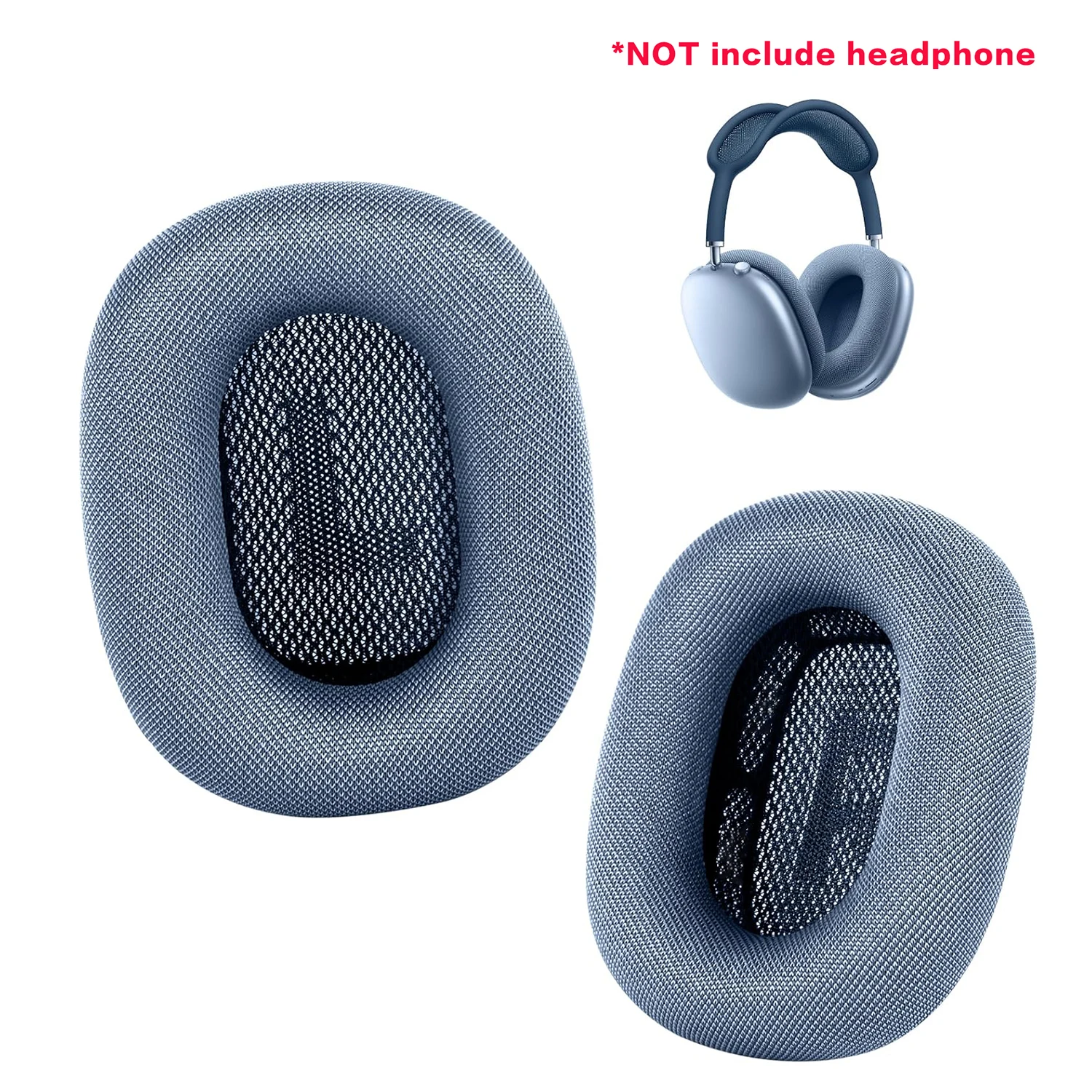 Compatible for AirPods Max Upgraded Ear Pads, Replacement Earpads ,Mesh Fabric Ear Pads Cover with Memory Foam and Magnet