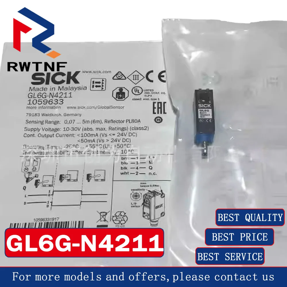 Brand New Genuine GL6G-N4211 SICK Photoelectric switch sensor,100% original warehouse stock