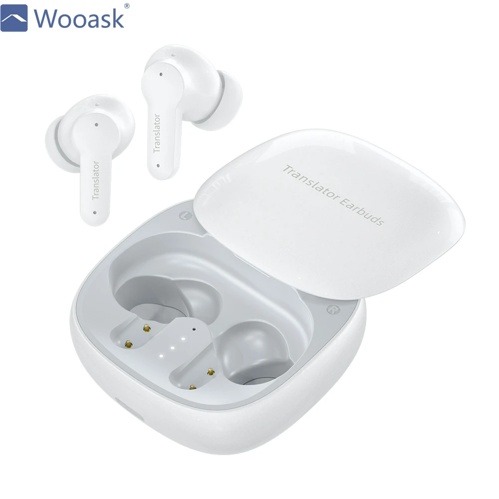 Wooask M3 Smart Translator Earbuds Instant Voice Translator Headphones Language Offline Translation Device for Travel Business