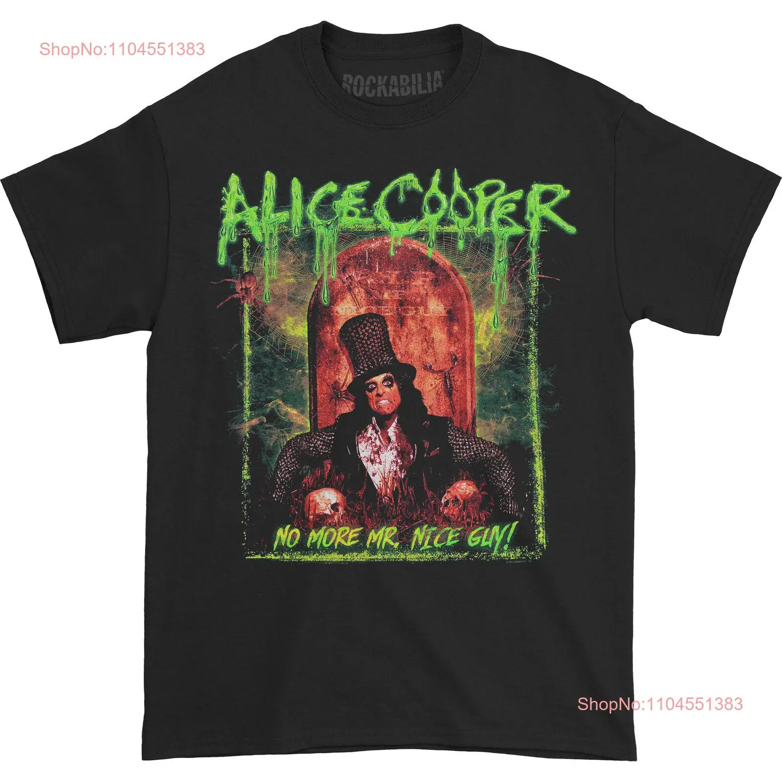 Men's Alice Cooper No More Mr Nice Guy 2015 Tour T-shirt Medium Black