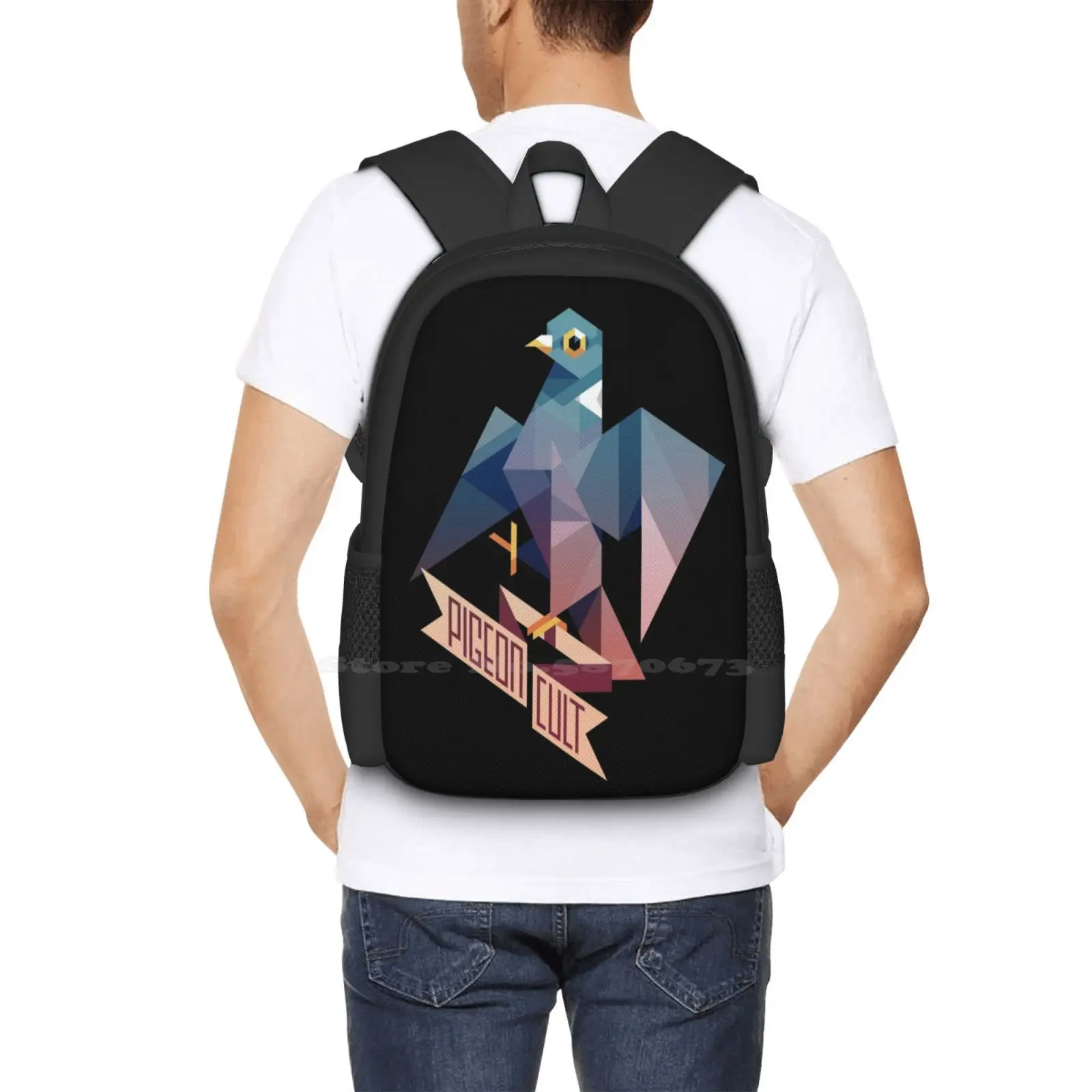 Pigeon Cult School Bags per ragazze adolescenti borse da viaggio per Laptop Bird Pigeon Sigil Seal