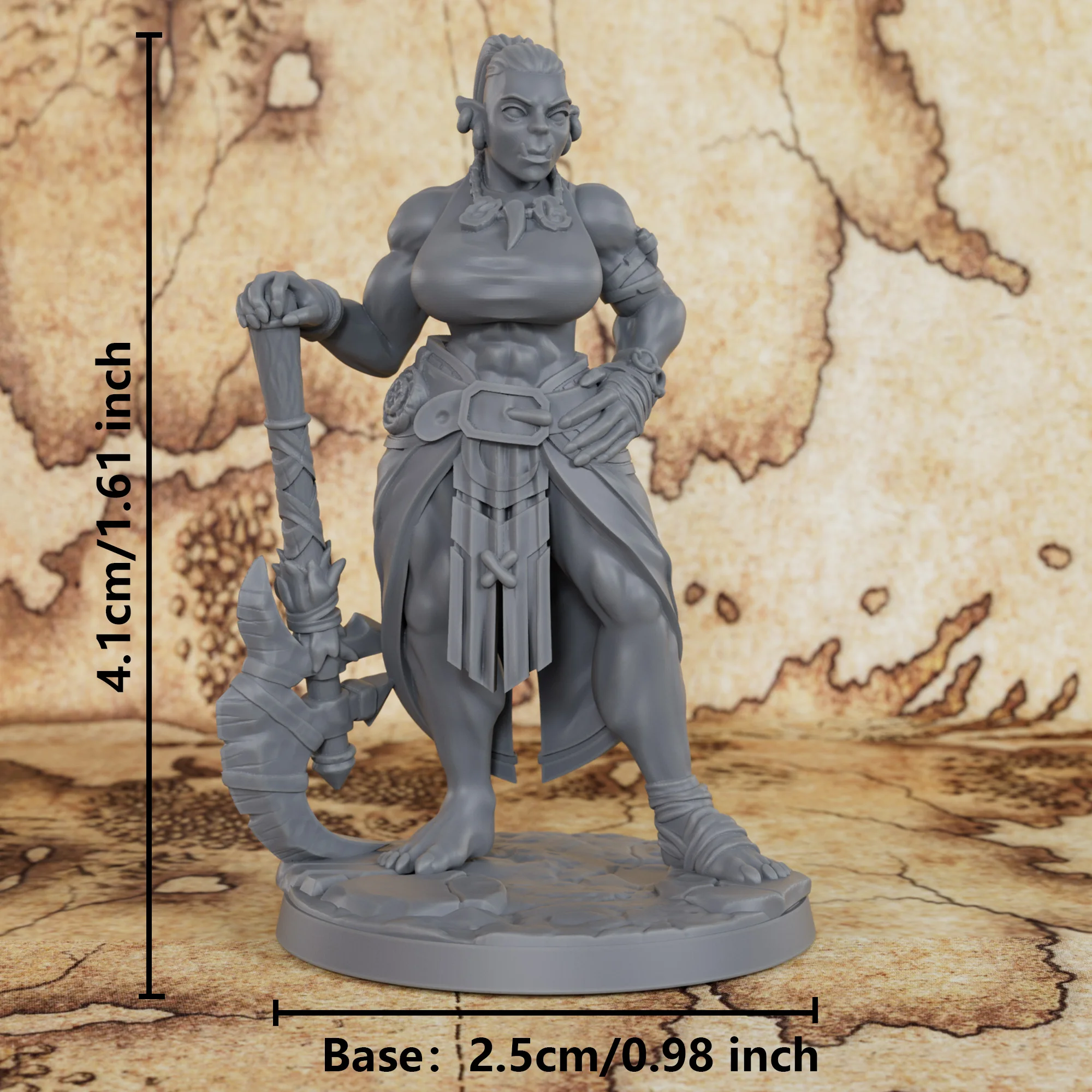 25mm Ork Barbarian Miniature – Strategy RPG Tabletop Figure, Great Board Game Accessory for Any Classic Table Game, Ideal Gift