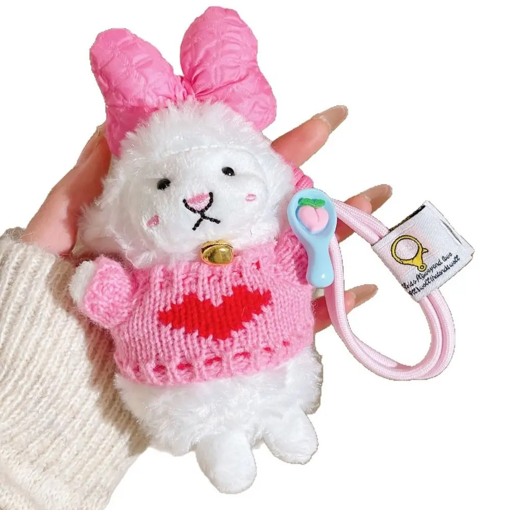

Creative Lovely Plush Animal Doll Keychain Cartoon Bell Car Key Ring Soft Fluffy Bag Pendant Key Holder