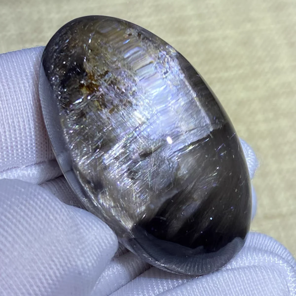 Natural Brookite Platinum Black Rutilated Quartz Oval Pendant  31x18x14mm Water Drop Women Men Bead Jewelry Fashion AAAAAA