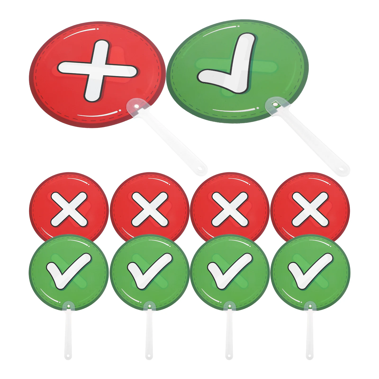 

10pcs Agree Disagree Handheld Paddle Boards Plastic Reaction Plates Classroom Engagement Tools Student Feedback