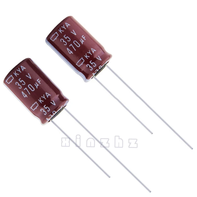 5PCS Electrolytic Capacitor 35V 470UF New Original High Frequency Durable Capacitor Specification 10mm × 20mm