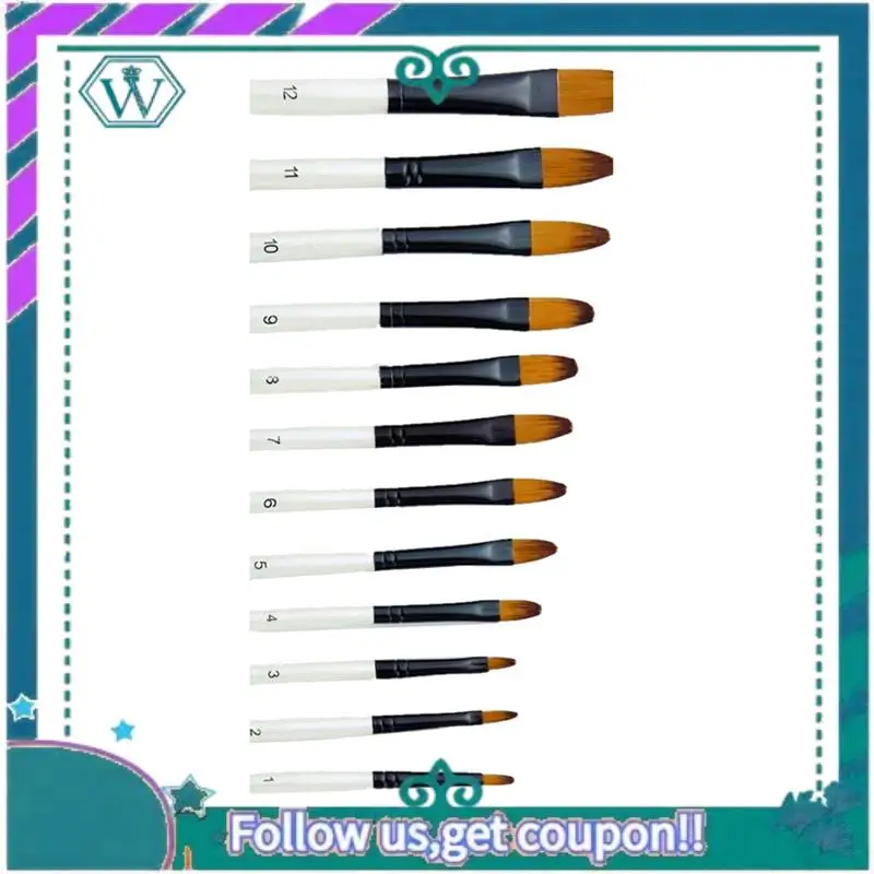 

A75Q-Artist Акварельная кисть, набор кистей с изогнутой головкой жемчужно-белого цвета, профессиональный набор кистей для рисования