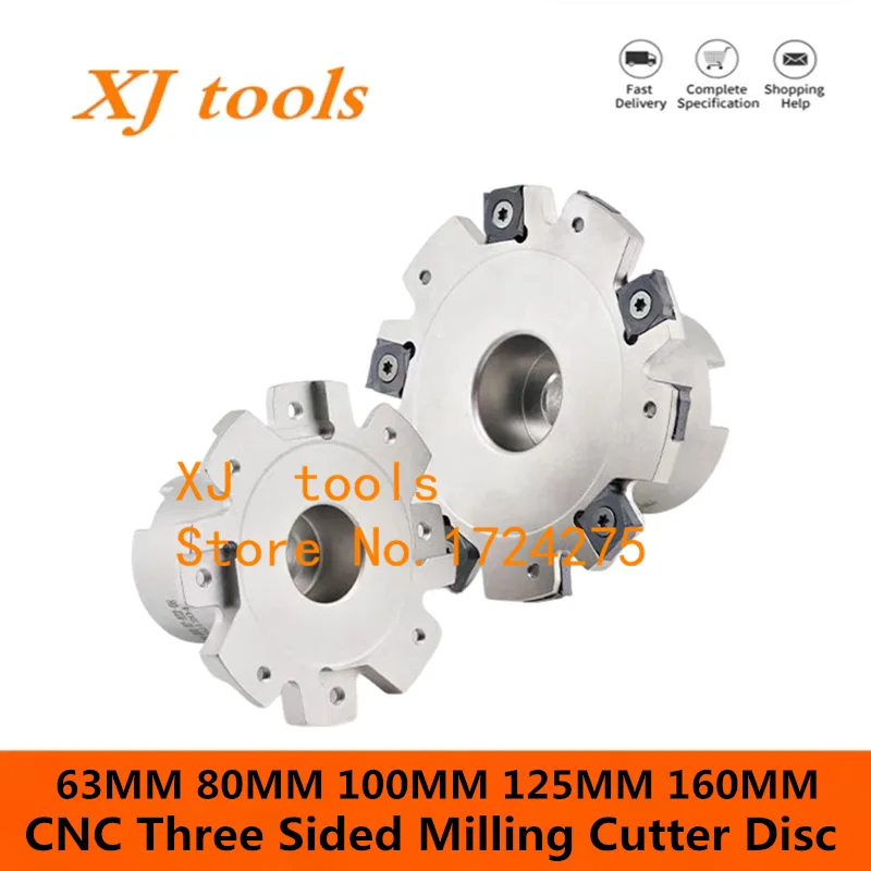 

CNC Three Sided Milling Cutter Disc T-Groove Milling Cutter Disc Sleeve Hole Type Cutter Disc Installation XSEQ1202/XSEQ12T3
