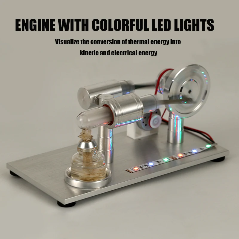 

Stirling Engine Model Metal Single-cylinder Lantern External Machine Power Generation Model Scientific Experiment