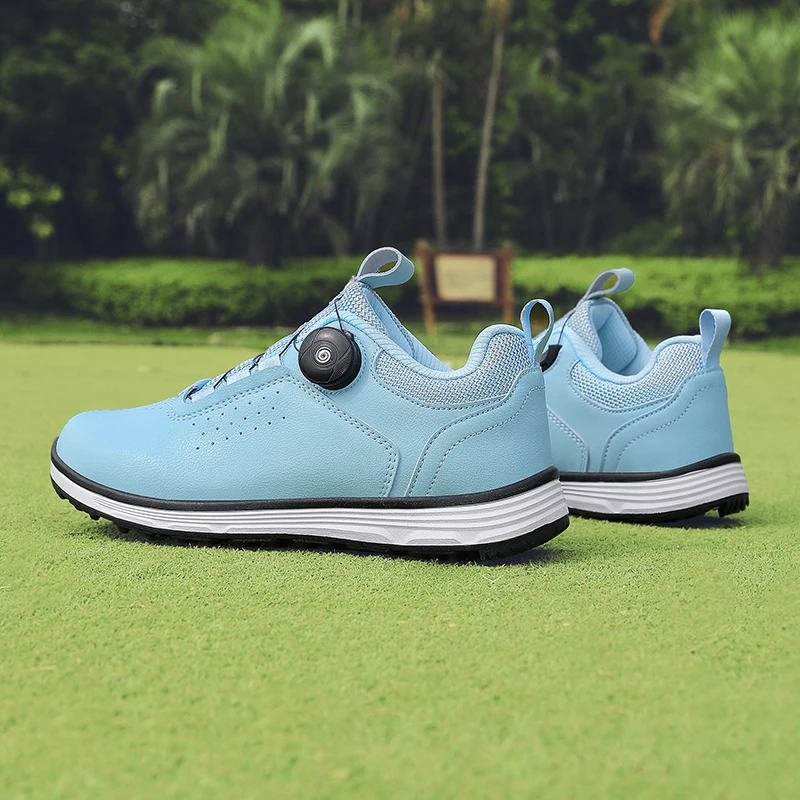 Sepatu Golf wanita, alas kaki Golf profesional nyaman anti Slip ringan