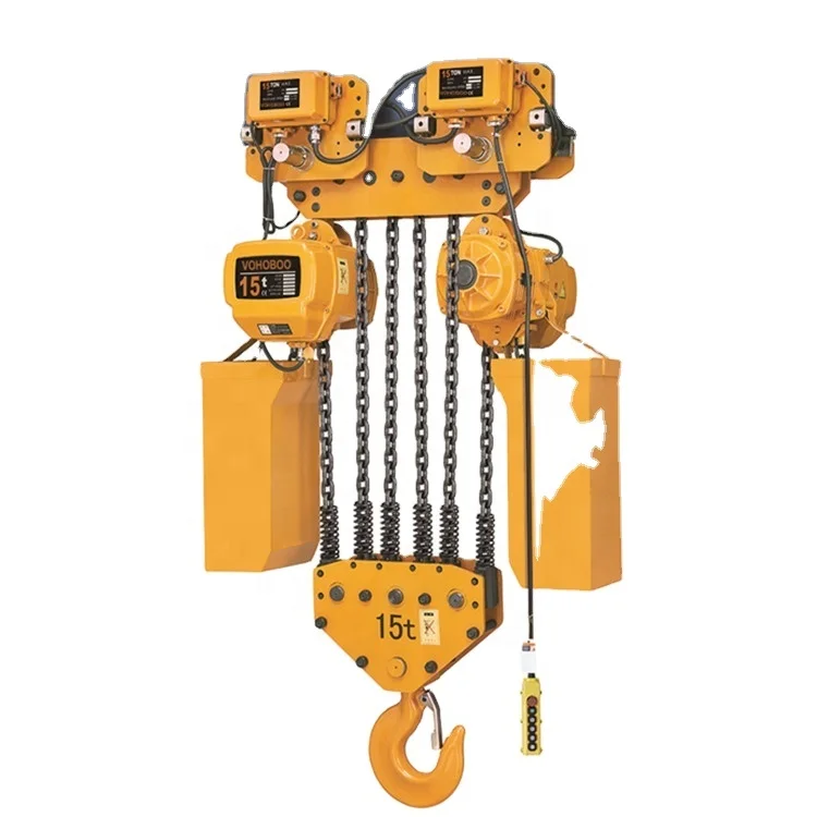 High Quality Low Headroom Electric Chain Hoist With Trolley 1 To 5 Ton Capacity New Used Steel Material Construction Industries
