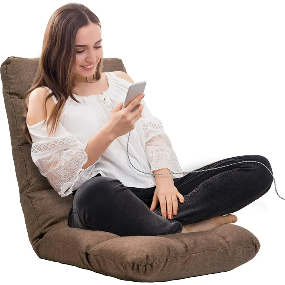 

Floor Chair, Floor Lounger Chair 42-Position Recliner Adjustable Foldable Video Gaming Meditating, Reading, Comfortable Seat