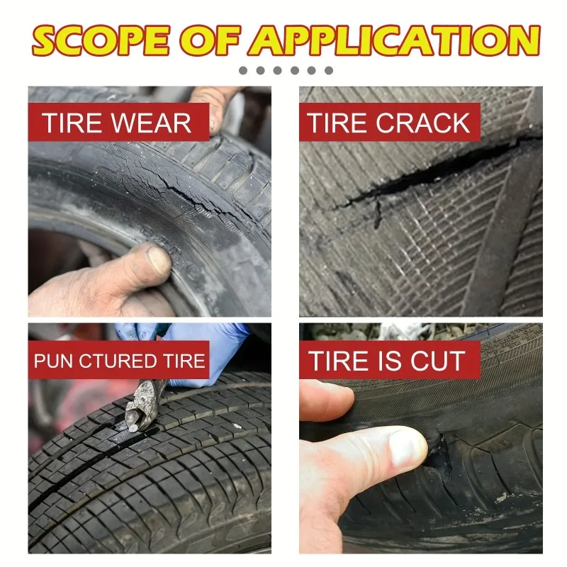 Tire Repair Glue Instant Liquid Wear Resistant Rubber Adhesive Strong Non Corrosive Adhesive Repair Glue Automobile Accessories