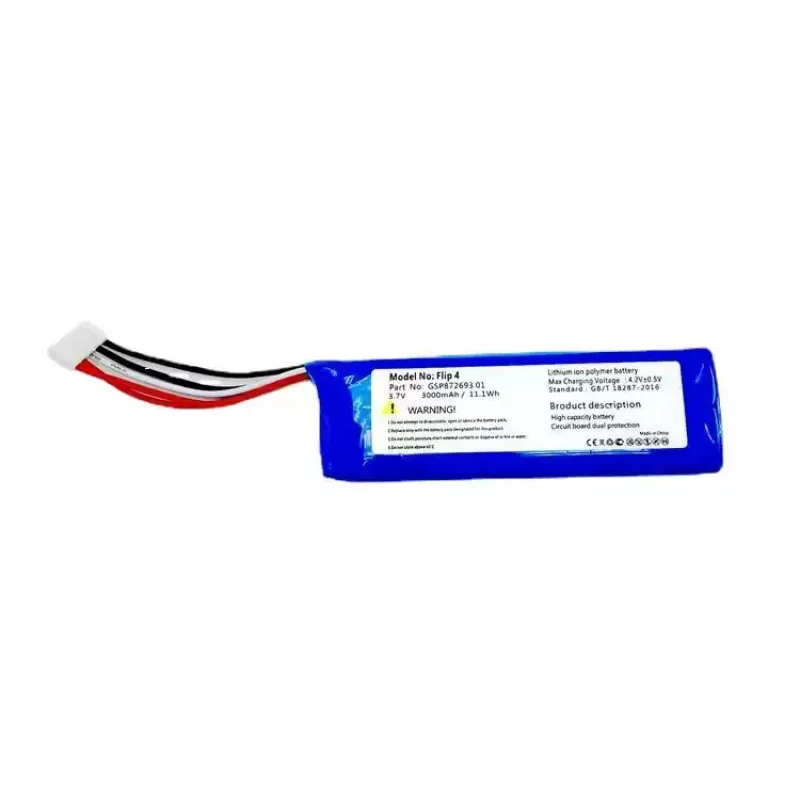 3.7V 3000mAh Battery Model GSP87269301 Compatible with JBL Flip4 Bluetooth Speaker