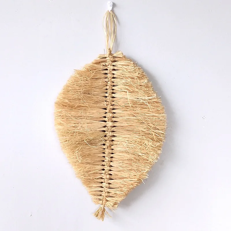 Raffia Hand-woven Hanging Decorations Entrance Wall Decorations B&B Background Wall Hanging Decorations Wabi-sabi Style