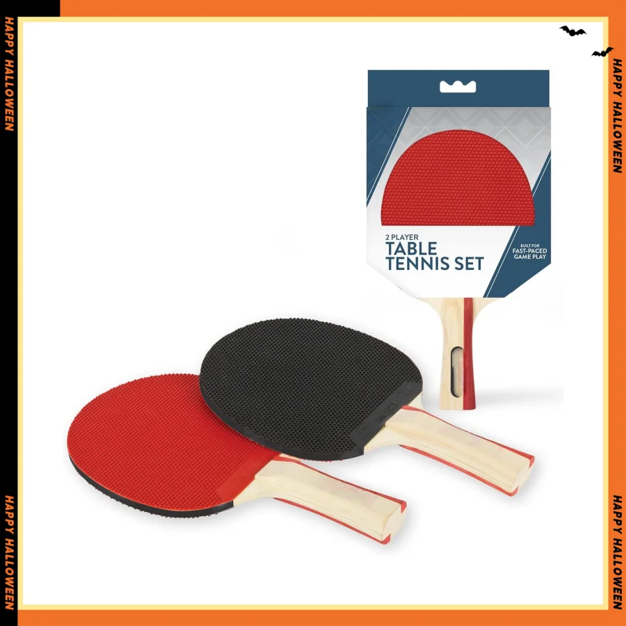 مجموعات مجداف بينج بونج مكونة من 2 لاعبين و4 مشغل مع كرات وحقيبة