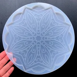 Large Mandala Coaster Resin Molds 3D Design Silicone Molds Resin Casting Epoxy ResinRound Coaster Epoxy Molds Home Decoration
