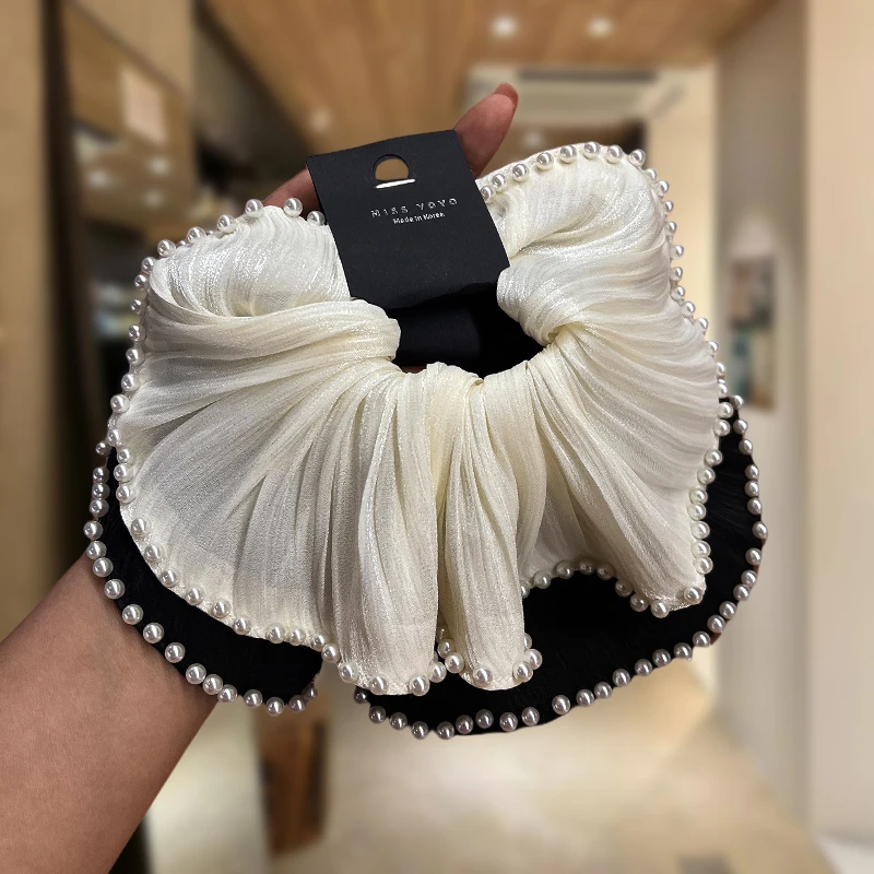 ربطة شعر كورية جديدة مع حرير لامع، عصابة رأس للأمعاء الغليظة، إكسسوار شعر عالي على شكل ذيل حصان #2