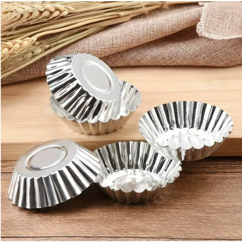 

10PCS Thickened Lace Egg Tart Molds Portuguese Tart Molds Cake Mold Pie Mold Bakery Accessories