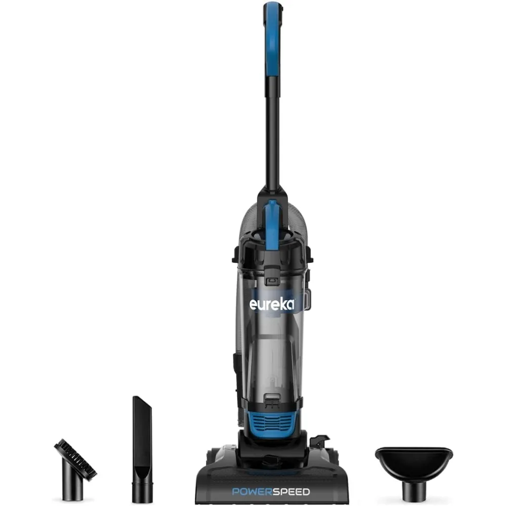 2023 New EUREKA PowerSpeed Upright Cleaner Carpet and Floor Lightweight Powerful Bagless Vacuum, NEU185 W/Washable Filter