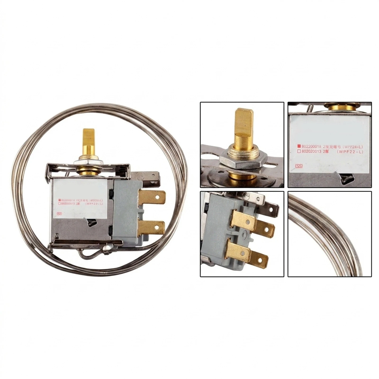 Mechanical Thermostat WDF18-L 55mm Hole Metal Temperature Controller Switch For Refrigerator Cooling Appliance Repair Pa