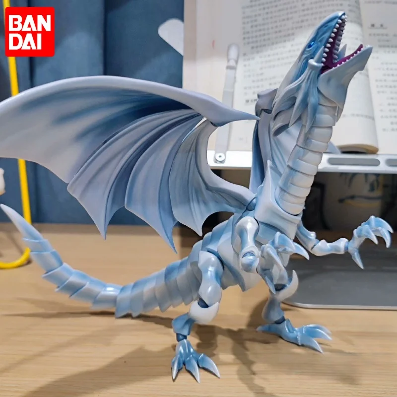 Bandai-Figurine d'action S.H.Monsterarts, Shm Yu-Gi-Oh, Blue Eyes, Dragon blanc, Anime, Modèles, Jouets de décoration de bureau, En stock, Nouveau