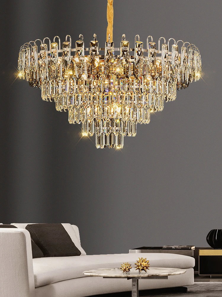 Modern LED Shell Shape Crystal Ceiling Chandeliers Dining Living Room Pendant Lamp Bedroom Hanging Light Lustre Decor Fixture