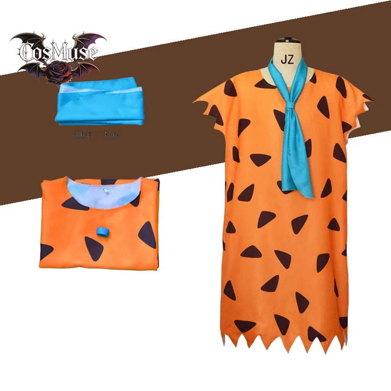 

Adult Primitive Savages Costume Movie Fred Flinstones Stone Age Indian Cosplay Halloween Carnival Inflatable Big Stick