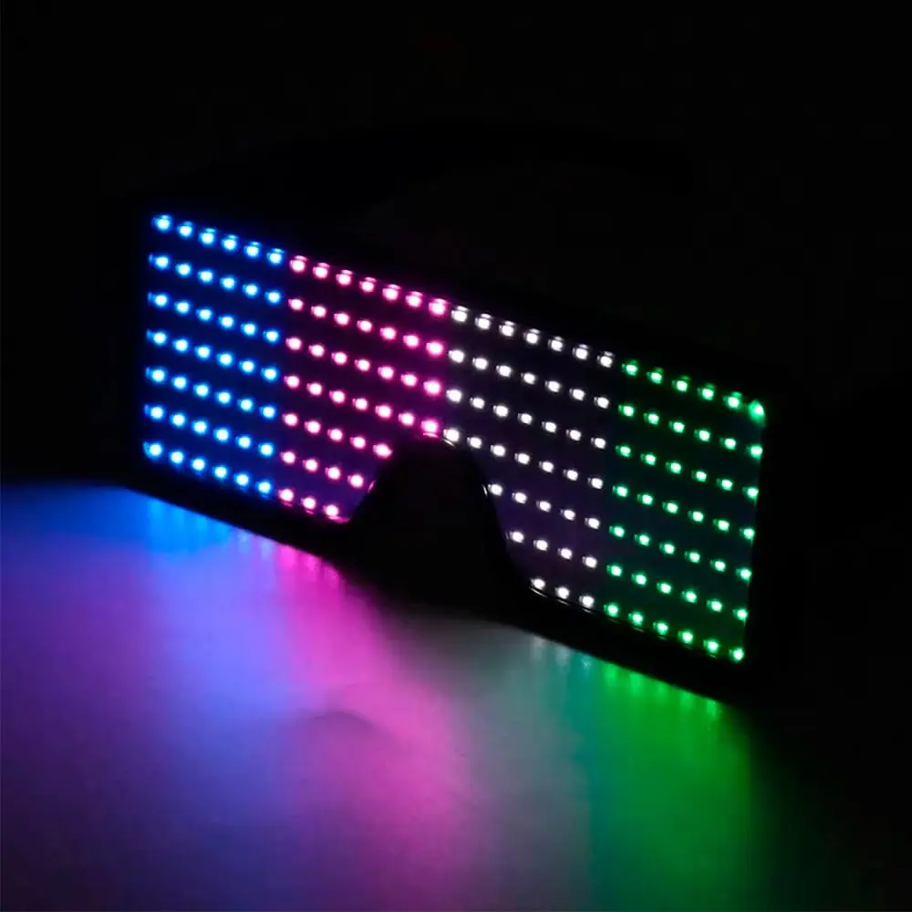 نظارات LED تضيء نظارات الحفلات الديناميكية المفضلة لمهرجان عيد الميلاد USB قابلة لإعادة الشحن LED نظارات وامضة متوهجة
