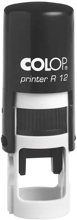 Custom Round Self-Inking Stamp with Initial/Logo - 1.5 Inch - Supports Simple Artwork